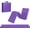 Purple, variant on 6' x 2' x 2" PU Leather Exercise Tri-Fold Gym Fitness Mat For Gymnastics, Aerobics, Yoga, Martial Arts
