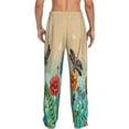 thumbnail image 3 of Balery Men'S Colorful Plants And Insects Pants,Sleepwear Pants,Pajama Pants,Pj Bottoms Drawstring And Pockets-Xx-Large, 3 of 9