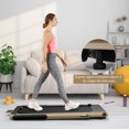 thumbnail image 2 of SuperFit 2.25HP 2 in 1 Folding Treadmill W/ Speaker Remote Control APP Yellow, 2 of 10