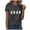 Grey, variant on idosla Halloween T-Shirt for Women Cute Cat Graphic Print Tee Shirt Solid Color Vintage Short Sleeve Casual Loose Fall (Red, XL)
