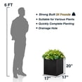 thumbnail image 6 of Wallowa Metallic Cube Planter 17Lx17Wx20H inches, Large Outdoor Square Planter 24lbs Black, 6 of 6
