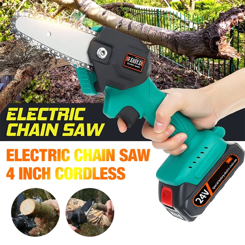 24v Mini Woodworking Chainsaw Wood Cutting Rechargeable Battery For Electric Saw