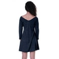 thumbnail image 3 of Moomaya Robe Droite à Manches Longues pour Femmes avec Encolure en V en Coton, Robes d'Été Décontractées - 79, 3 of 6