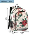 thumbnail image 2 of FORMRS Unisex School Backpack 17" Student Travel Bag with Laptop Compartment, Christmas Floral, 2 of 7