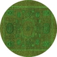 thumbnail image 1 of Ahgly Company Indoor Round Abstract Green Modern Area Rugs, 5' Round, 1 of 4