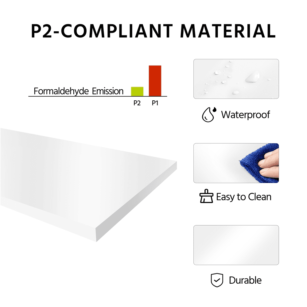 FULLFURNIQUE 3-Tier Console Table Entryway Table with X-shape Reinforcement Structures for Living Room, White