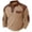 Khaki, variant on Mens Mock Neck Sweatshirt Trendy Long Sleeve Casual Pullover with Chest Pocket