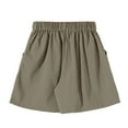 thumbnail image 5 of Riforla Suit Shorts Casual Wide Size Cropped Pants Shorts for Women Green XXL, 5 of 5