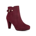 thumbnail image 1 of Unique Bargains Bottines à Plateforme à Talon Épais pour Femme Bourgogne (Taille 6), 1 of 7