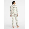 thumbnail image 2 of Derek Heart Women's Holiday Notch Collar Top and Pants Pajama Set, 2-Piece, Sizes S-XL, 2 of 4