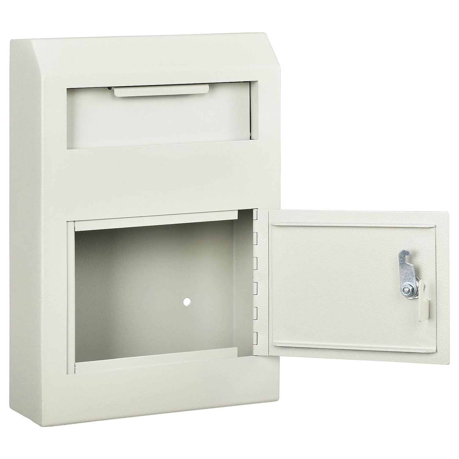 Drop Box Safe, Wall Mount, 10"W x 41/4"D x 15"H, Beige