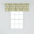thumbnail image 2 of Ambesonne Black White Window Valance, Floral Swirls and Dots, 54" X 18", Black and White, 2 of 3