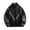 Black, variant on Mens Reflective Bomber Jackets Splicing Water Resistant Windbreaker Coats Stand Collar Loose Fit Sports Casual Outerwear