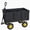 Black, variant on 3 in 1 Oversized Steel Garden Cart, 880lbs Pullable Mesh Metal Garden Cart, All-Terrain Utility Cart with Removable Liner & Side Panels & Mesh Tray for Outdoor Lawn, Patio and Landscaping, Black