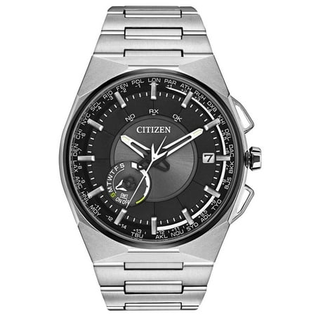 Citizen Men's CC2006-61E Eco-Drive Satellite Wave F100 Black Dial Titanium Watch