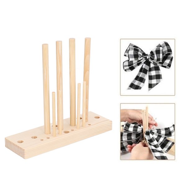 Ribbon Bow Maker, Adjustable Pin Portable Oak Lightweight Bow Maker Tool for Bow Making