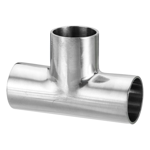 Divisor de Conducto en T, Conector de Soldadura de Conducto de Metal en Forma de T de 2 1/4 Pulgadas, Accesorio de Divisor de Tubo de Escape Redondo, 1"