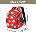 thumbnail image 3 of ALAZA Baseball on Red School Backpack Elementary Bag Bookbag Travel Rucksack, 3 of 6