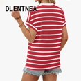 thumbnail image 4 of Dlentnea Womens Striped Tops Short Sleeve Shirts Summer Fashion Outfits Dressy Casual Business Blouse Clothes, 4 of 6