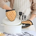 thumbnail image 6 of Pofeuu Pineapples Print Thickened Mini Silicone Oven Mitts Heat Resistant, Rubber Oven Mitt Gloves, Finger Pinch Grips, Pot Holder, Silicone Potholder, 6 of 7