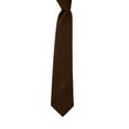 thumbnail image 3 of NYFASHION101 Men's Solid Color Polyester Tie PS55-Brown, 3 of 3