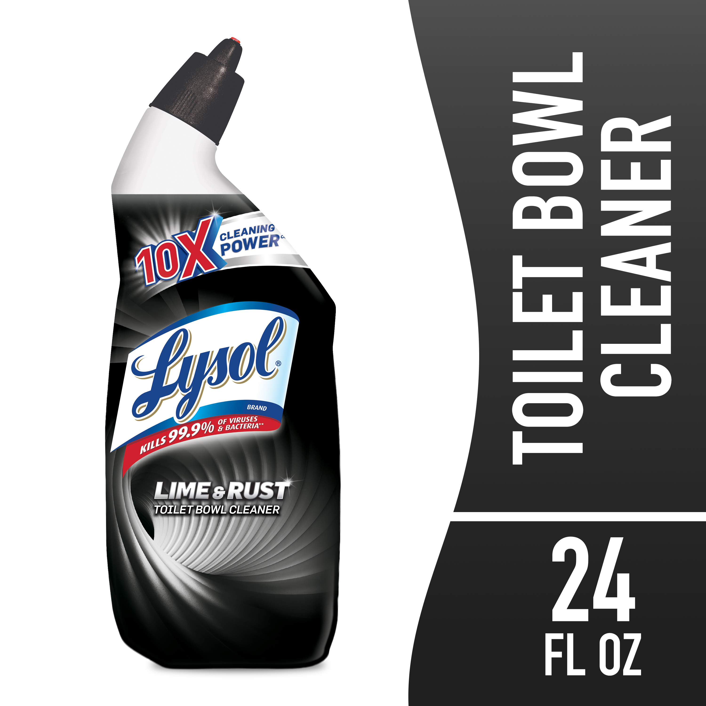 Lysol Toilet Bowl Cleaner Gel, Toilet Cleaner Liquid for Lime and Rust, 24oz – Disinfecting Bathroom Cleaner and Toilet Bowl Stain Remover