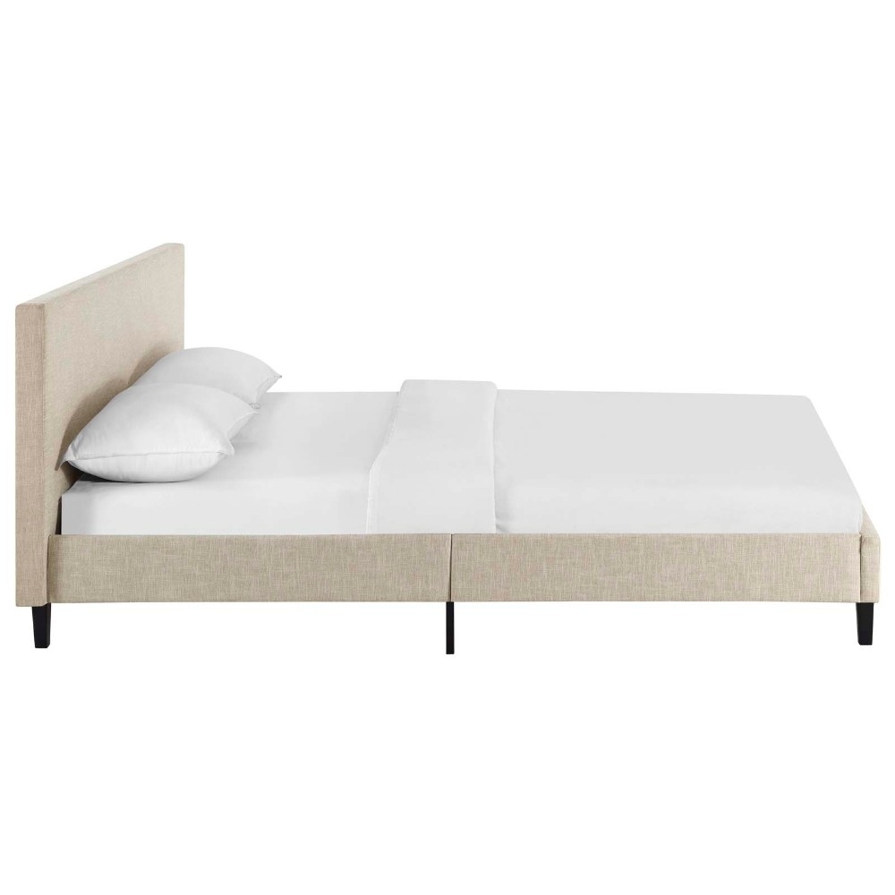 Modway Anya Full Modern Style Polyester Fabric Bed in Beige Finish - image 3 of 3