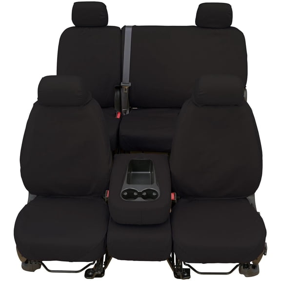 Covercraft Custom-Fit Front Bench SeatSaver Seat Covers - Polycotton Fabric, Charcoal Black Fits select: 2008 FORD RANGER CAB PLUS, 2006 FORD RANGER