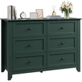 thumbnail image 2 of Modern 6 Drawer Dresser Nickel Handle Wood Storage Cabinet Sturdy Legs Living Room Entryway, 2 of 5