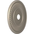 thumbnail image 2 of Ekena Millwork 22"OD x 3 1/2"ID x 1"P Berkshire Thermoformed PVC Ceiling Medallion (Fits Canopies up to 10 1/8"), Metallic Silver, 2 of 10