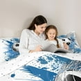 thumbnail image 5 of Homewish Sport Soccer 2pcs Bedding Comforter Set For Children Teens Adults,Graffiti Splash Twin Comforter Sets,Gamer Football Breathable Bedding Set,Ultra Soft Home Decor,Reversible, 5 of 8