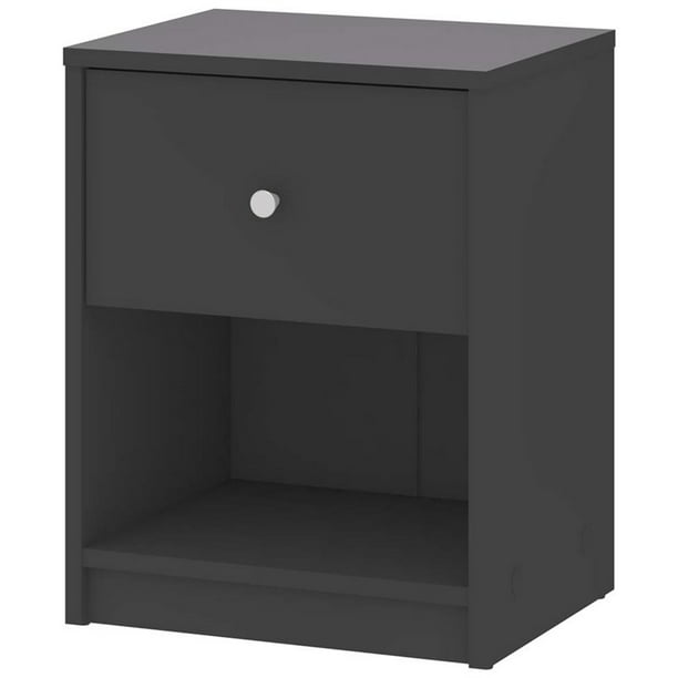 Tvilum Portland 1 Drawer Wood Nightstand In Gray Walmart Com Walmart Com