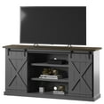 TwinStar Home Farmhouse TV Stand with Sliding Barn Doors for TVs up to