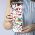 thumbnail image 3 of Personalized Christmas Skinny Tumbler - North Pole Hot Chocolate Christmas Tumbler-Santa Travel Cup-Holiday Xmas Tumbler for Friends, Women, Men - Custom Name 20oz Stainless Steel Tumbler, 3 of 7