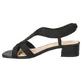 thumbnail image 3 of Easy Street Festival Block Heel Women's Woven Sandals Color: Black Woven Size: 7.5, 3 of 4