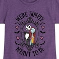 thumbnail image 3 of The Nightmare Before Christmas - We're Simply Meant To Be - Toddler And Youth Girls Short Sleeve Graphic T-Shirt, 3 of 5