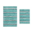 thumbnail image 4 of Home Weavers Glamour Collection 100% Polyester Microfiber Non-Slip Bath Rug,Extra Soft Microfiber Bedroom Rug ,Water/Dust Absorbent Fast Dry Shower Mat - 2Pcs Set, Aqua, 4 of 5