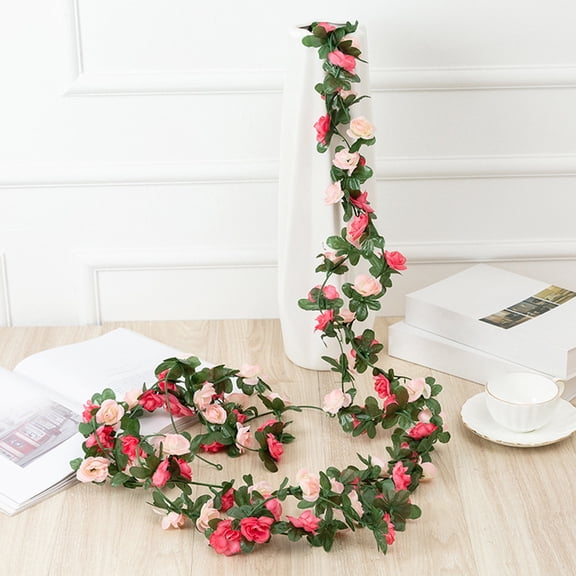 2026 Pink Artificial Peony Vine Garland – 250cm Hanging Silk Flower Wreath for Wedding, Party & Spring Home Decor, Realistic Look (silk cloth)