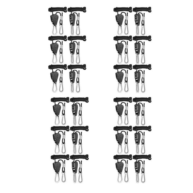 12 Pares Light Rope Hanger Trinquete 68Kg Capacidad Metal Internal Gear