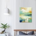 thumbnail image 3 of GOSMITH  Abstract Wall Art Green Landscape Abstract Painting Canvas Wall Art Retro Old Textures Modern Abstract Prints Wall Art for Living Room Bedroom Bathroom Office Home Decoration, 3 of 4