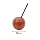 thumbnail image 5 of Wosthever Vasos con forma de bola, botella de vidrio de 450 ml con tapa y pajita, resistente y práctico para el día a día Organizadores de utensilios de cocina Baloncesto diámetro 10 cm, 5 of 6