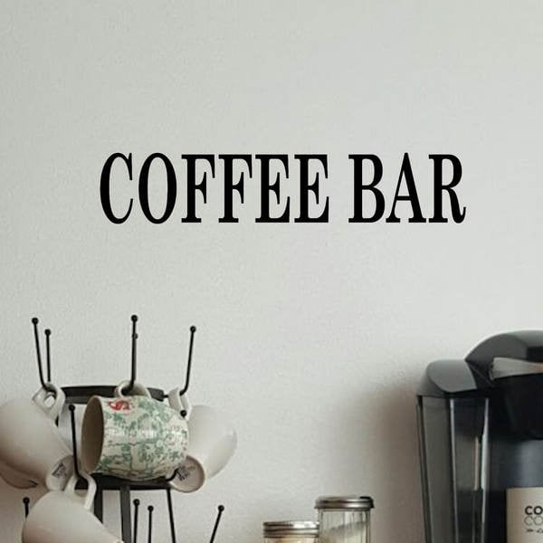 Coffee Bar Vinyl Wall Decal Com - Coffee Bar Wall Decals