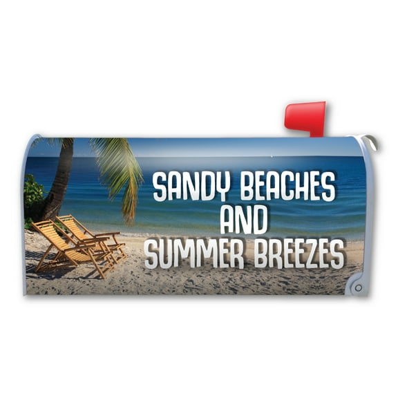Sandy Beaches and Summer Breezes Large Mailbox Cover Magnet