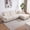 Beige3 seats+1Ottoman, variant on QuzyAor 90.5" Cloud Loveseat, Chenille 2-Seater Sleeper Sofa for Small Spaces, Comfy Small Loveseat w/ Wide Armrests, Easy Assembly, Green