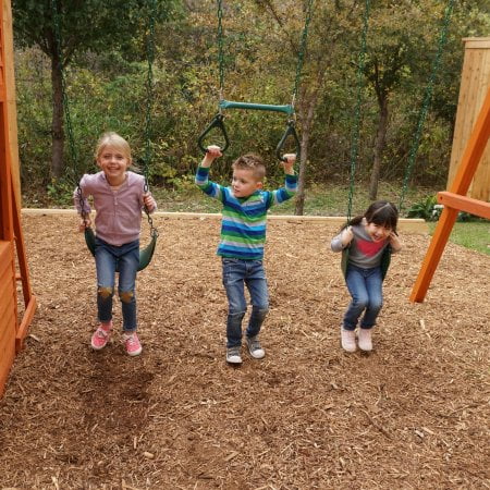 huntington resort wooden swing set