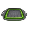 thumbnail image 2 of Space Saving Collapsible Silicone Kitchen Colander Food Strainer - Green, 2 of 3