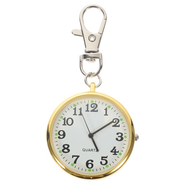 Miangastore 1Pc Quartz Pocket Watch Keychain Alloy Nurse Watch Pendant Student Watch