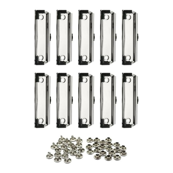 10 Piezas Abrazaderas para Portapapeles Clips para Portapapeles de Oficina de Perfil Bajo Suministros de Oficina con Pies de Goma Hardware Clips para