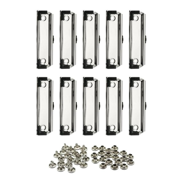 10 Piezas Abrazaderas para Portapapeles Clips para Portapapeles de Oficina de Perfil Bajo Suministros de Oficina con Pies de Goma Hardware Clips para