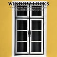 thumbnail image 2 of Miangastore 2pcs Sliding Window Lock Buckle Zinc Alloy Durable Sash Lock for Easy Locking Extra Security for Double Hung Window Home Security Window Guards, 2 of 7